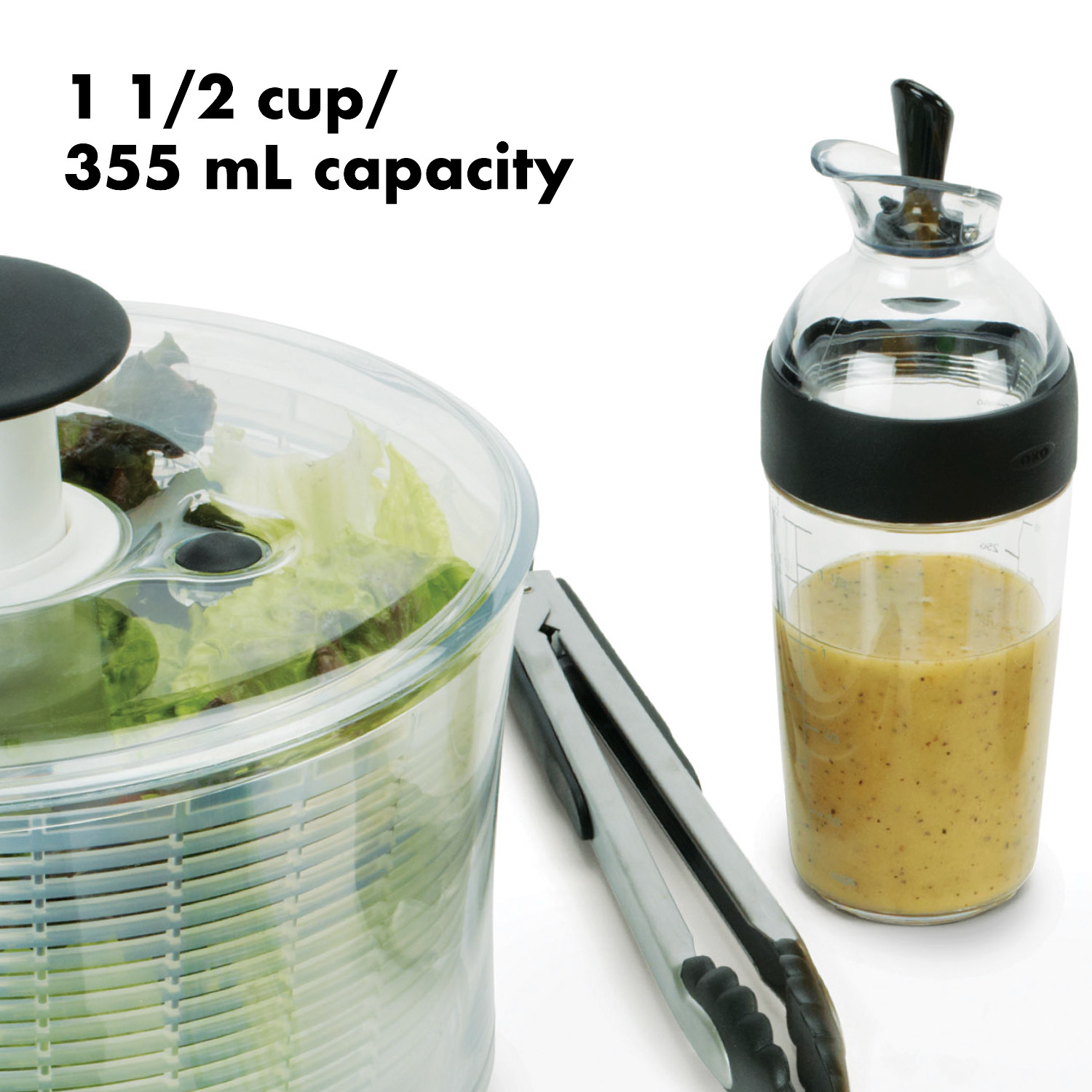 Salatdressing - Shaker - schwarz