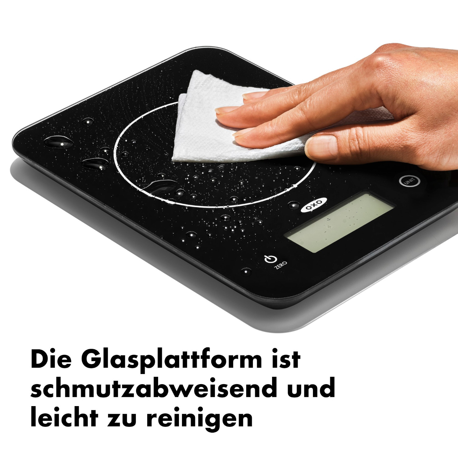 Küchenwaage aus Glas, bis 5kg