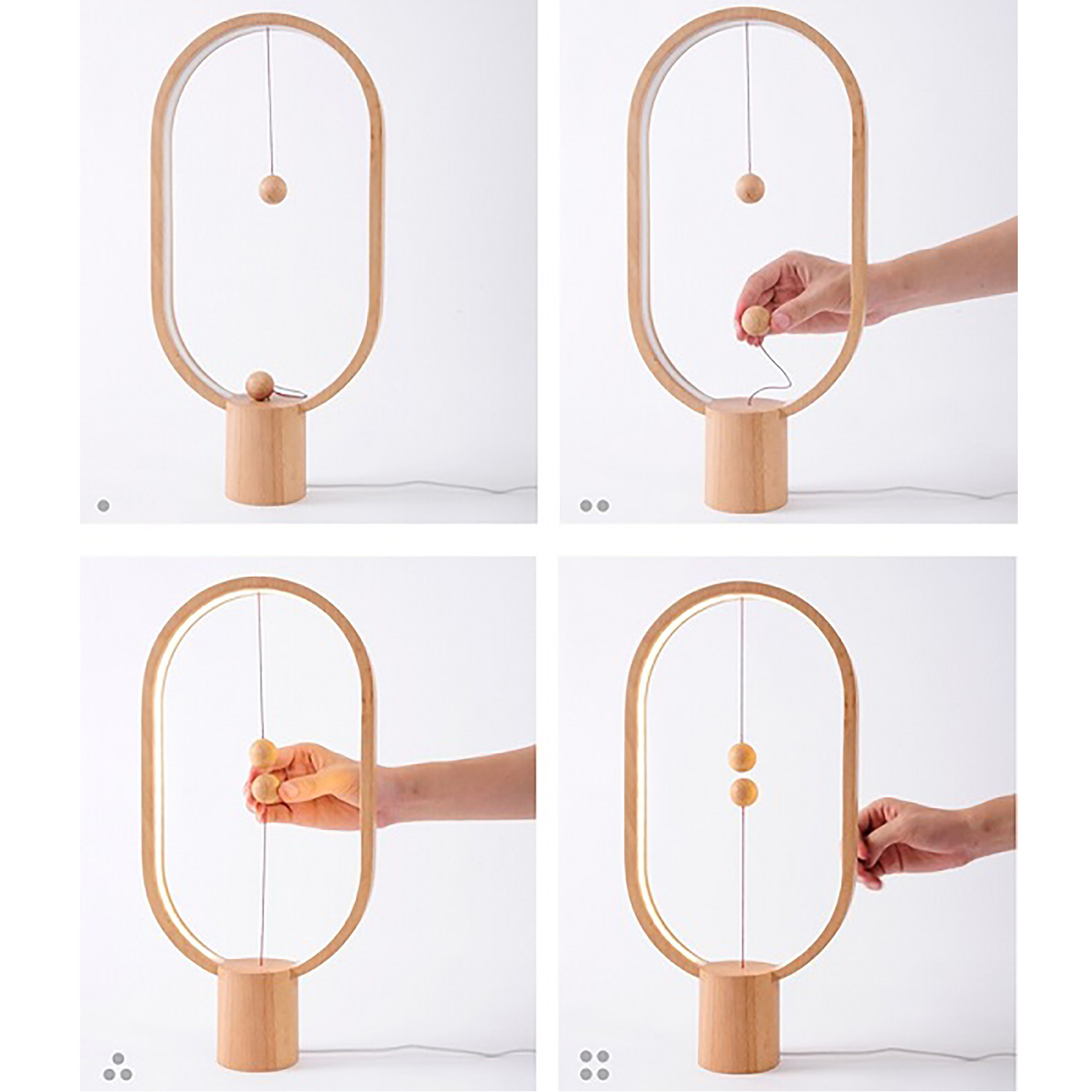 The Heng Balance Lamp Ellipse Light Wood