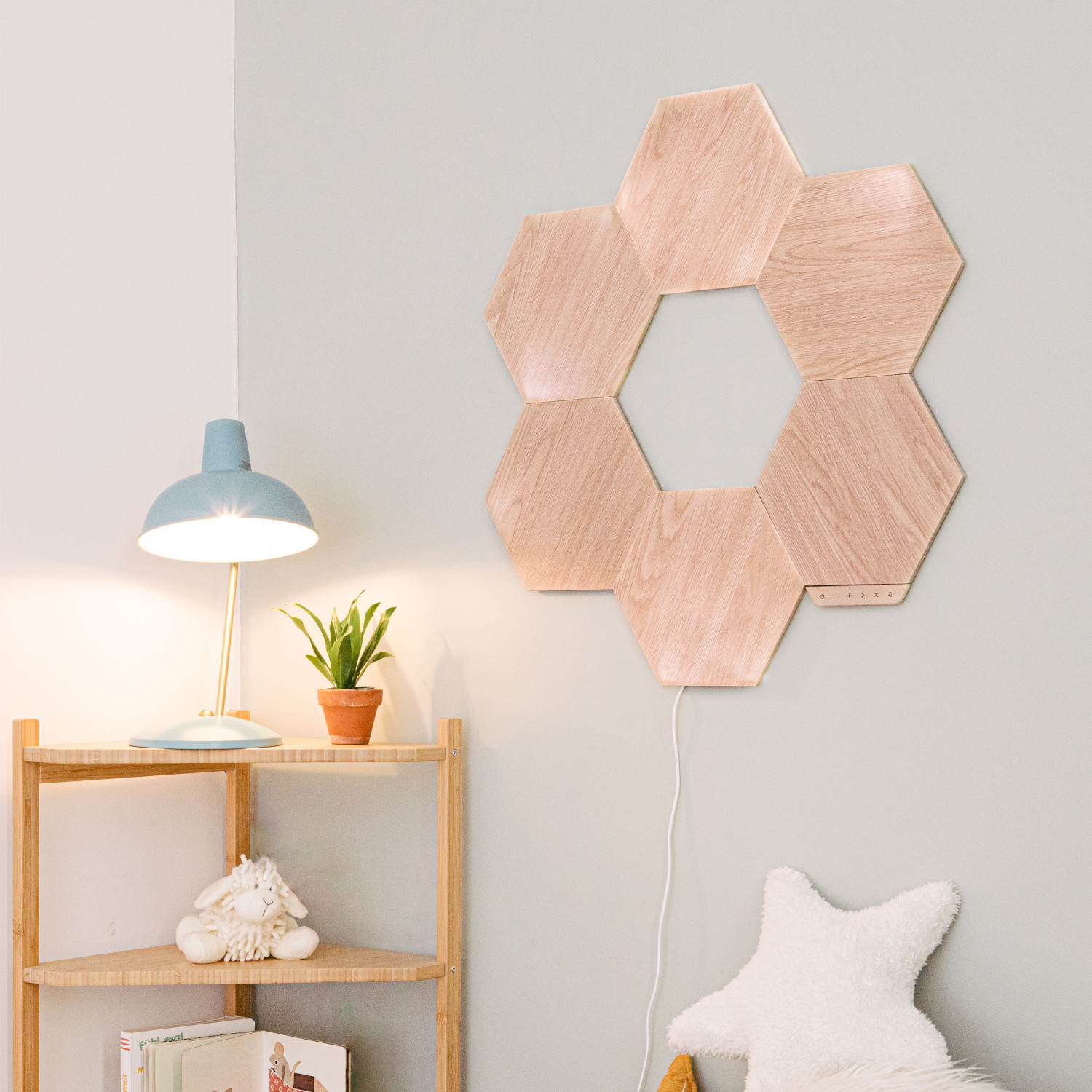 Nanoleaf Elements Wood Look Hexagons Starter Kit