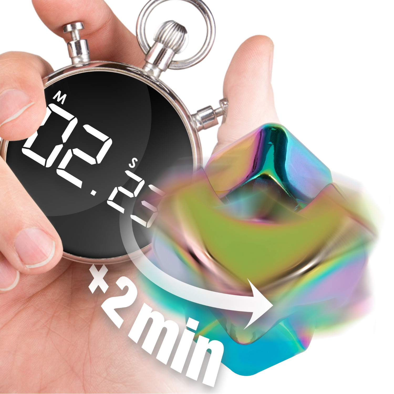 Fidget Spinner Cube - Multicolor-Metallic