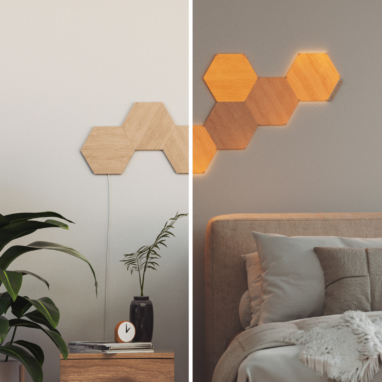 Nanoleaf Elements Wood Look Hexagons Starter Kit