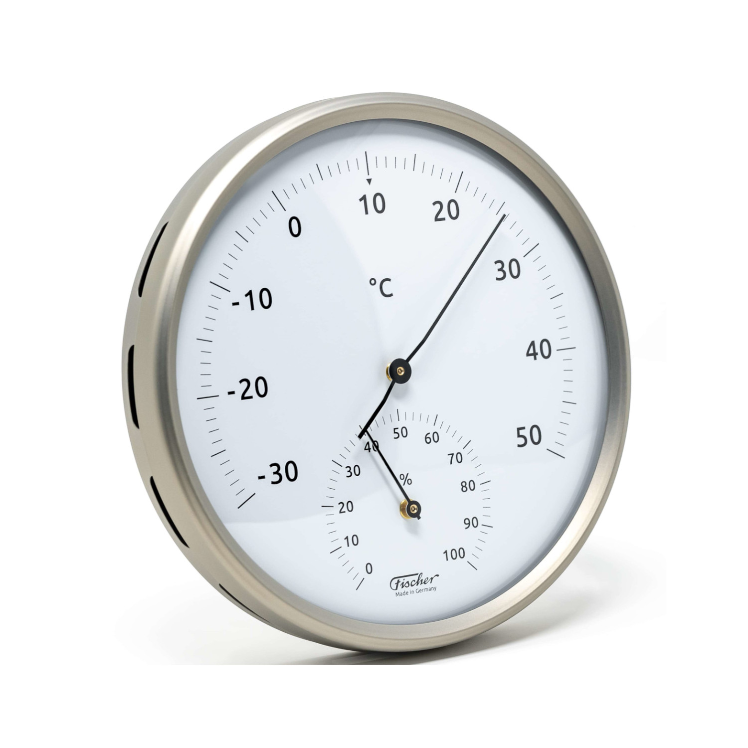 Außenthermometer mit Hygrometer Edelstahl - klar