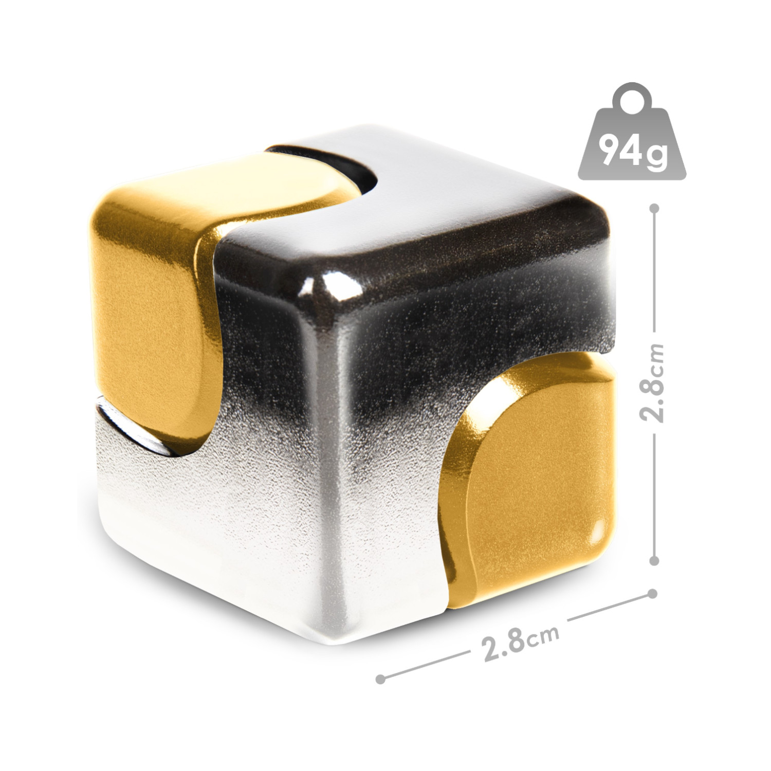 Fidget Spinner Cube - Silber-Gold