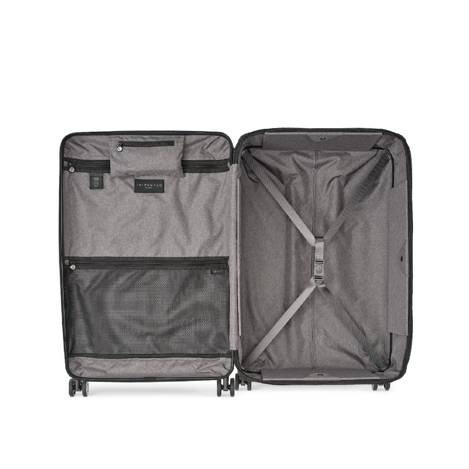 senz° foldaway large check in - Schwarz