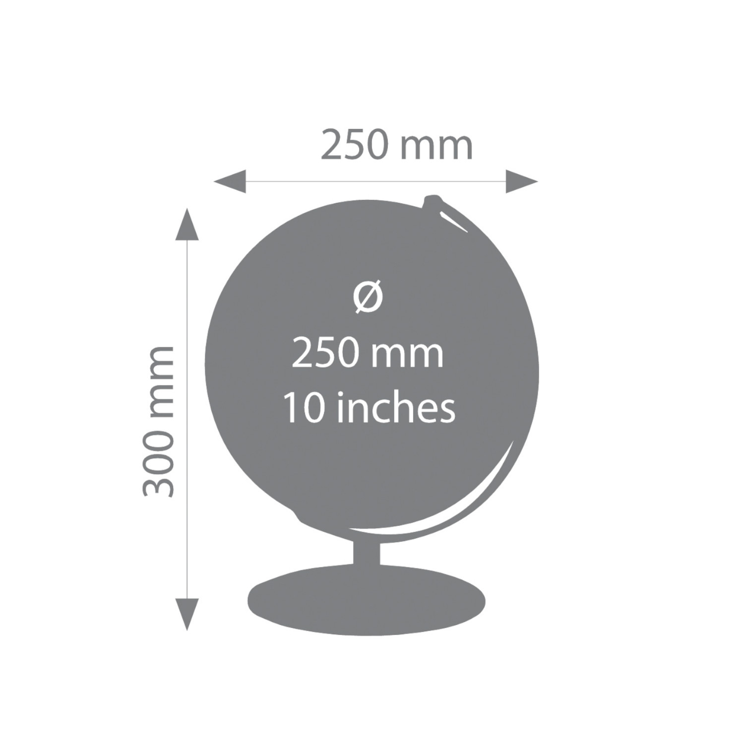 Tischglobus 25cm, Planet