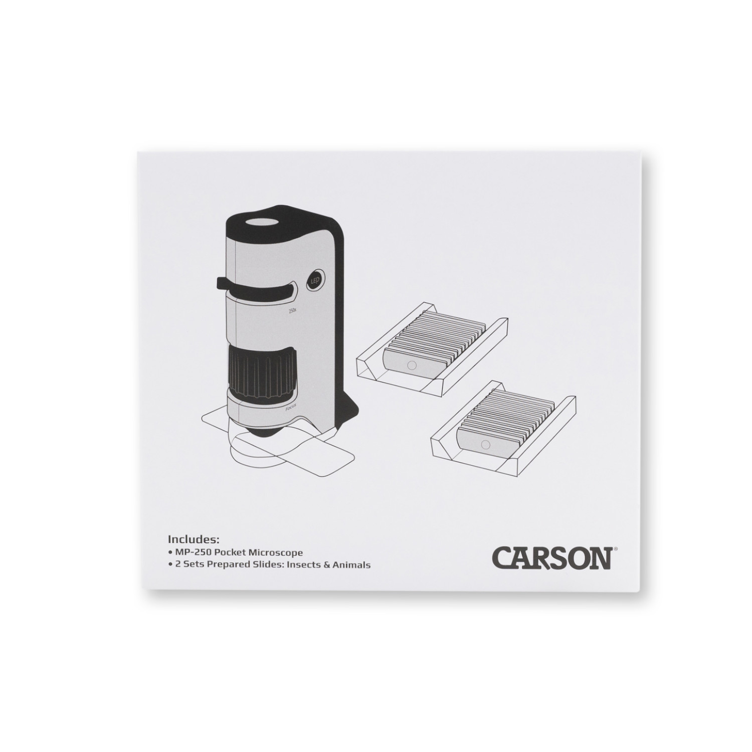 Carson MicroFlip 100x-250x Taschenmikroskop