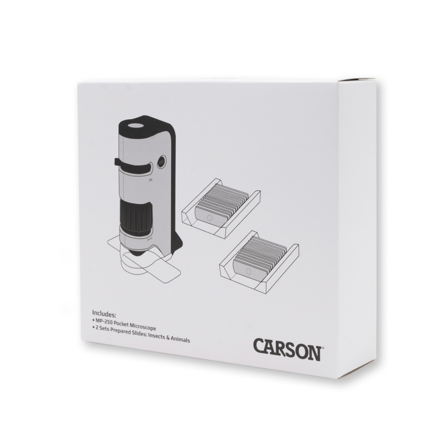 Carson MicroFlip 100x-250x Taschenmikroskop