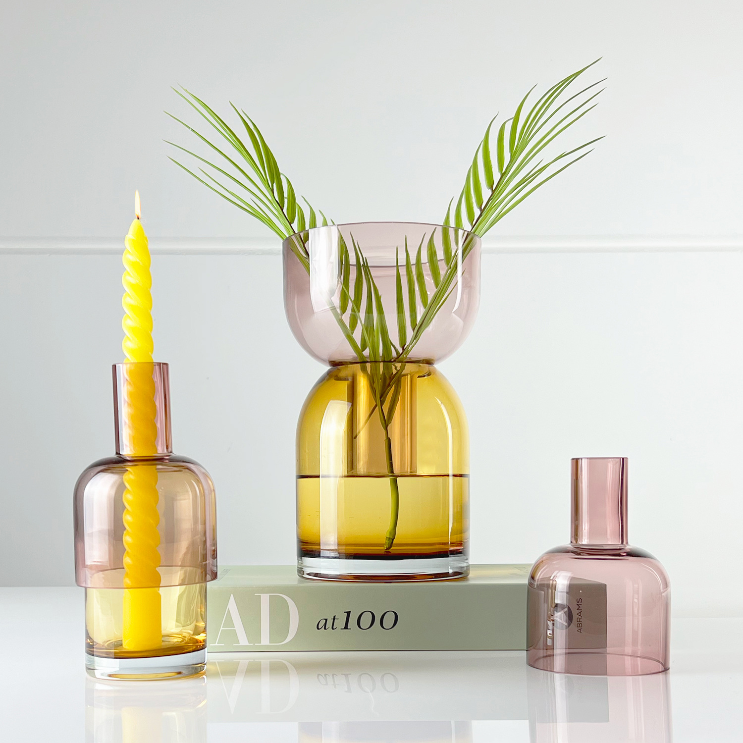 Flip Vase Pink & Yellow Medium