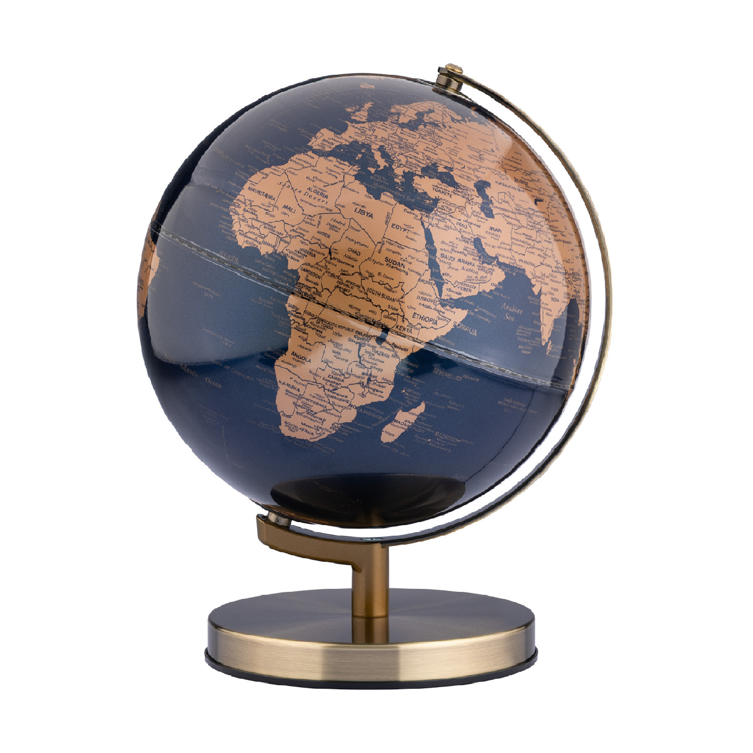 Leuchtglobus TERRA LIGHT - Bronze/Dunkelblau