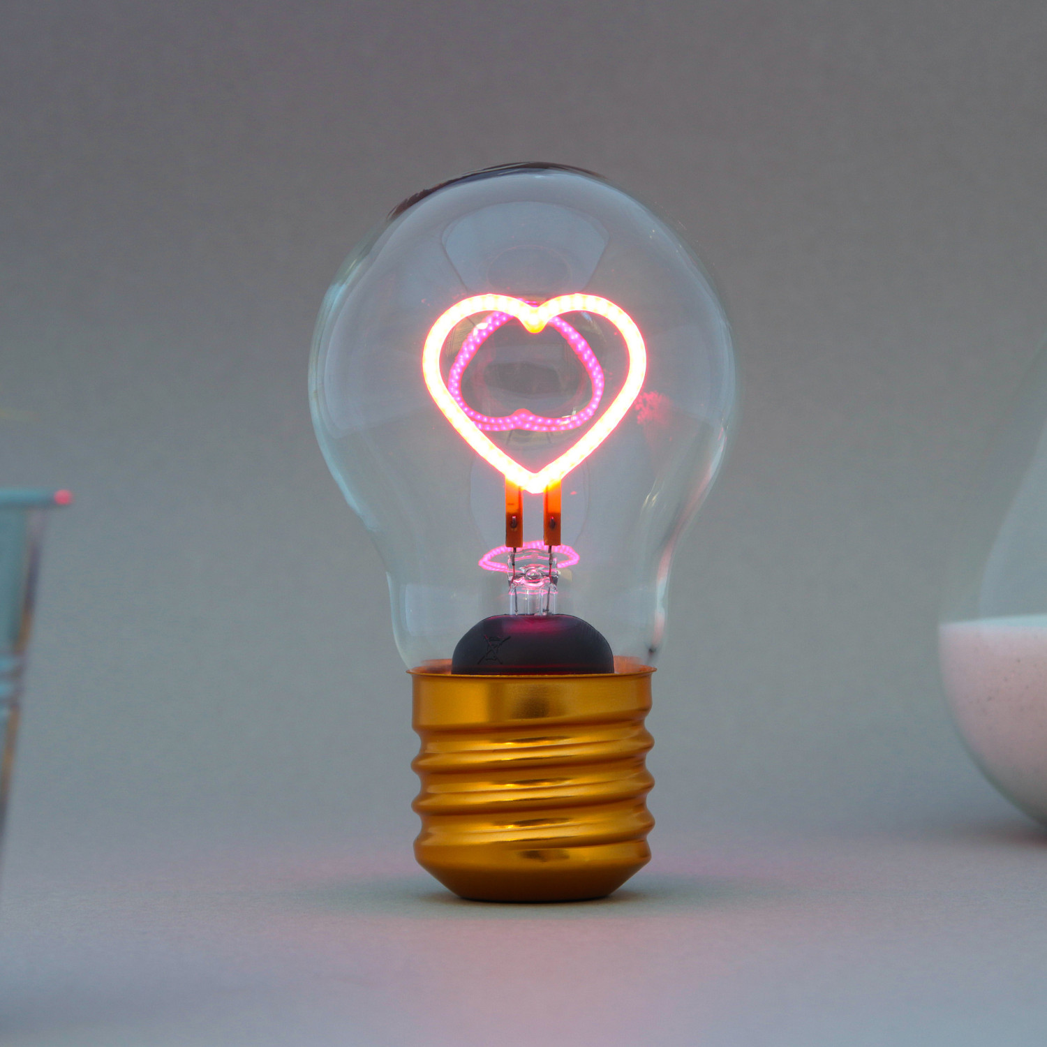 Kabellose LED Glühbirne Herz