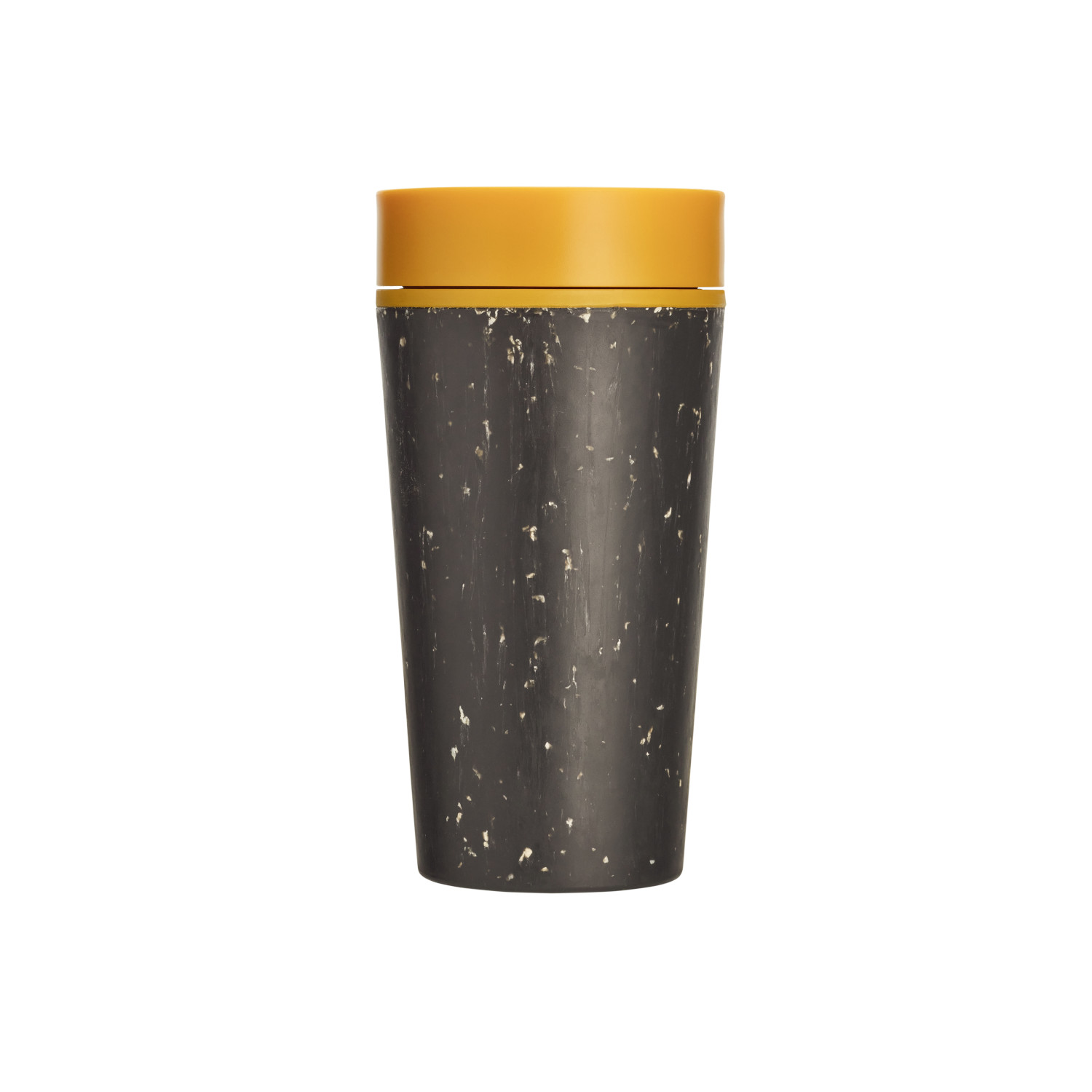 Circular Cup Large - Black & Electric Mustard