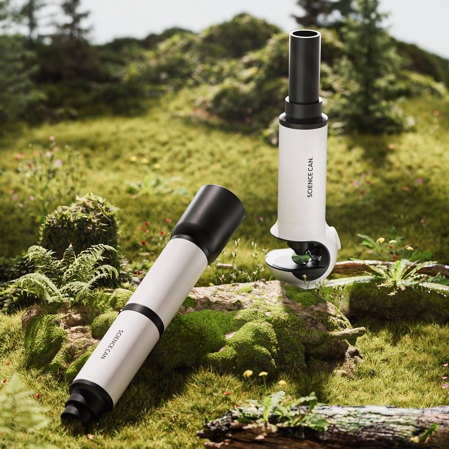 2-in-1 Mikroskop & Fernrohr / 2-in-1 Microscope