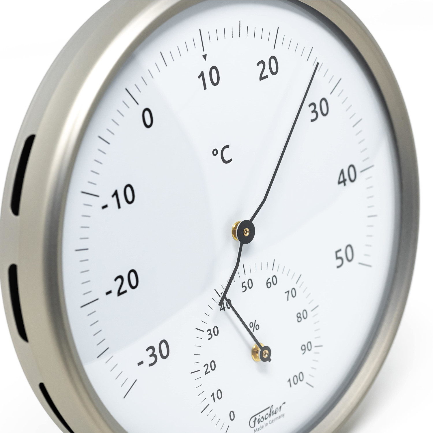 Außenthermometer mit Hygrometer Edelstahl - klar