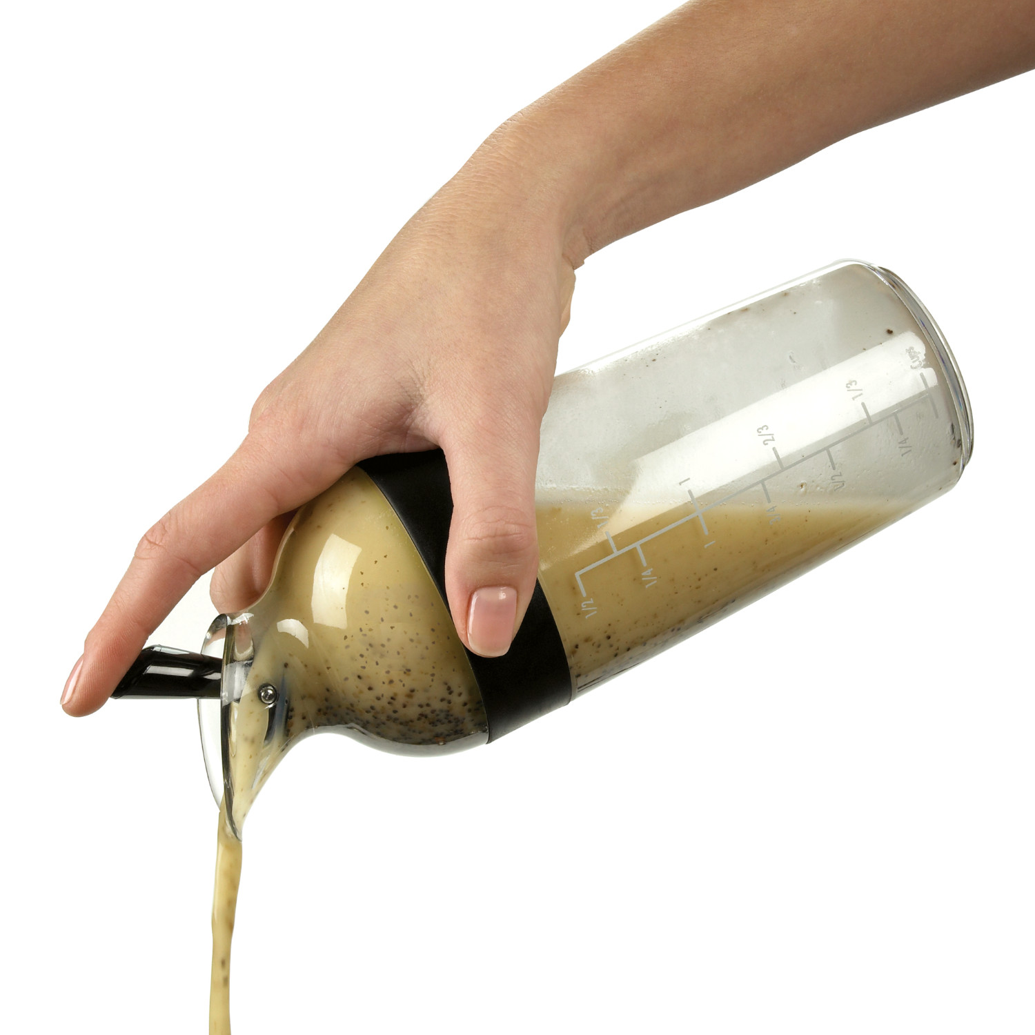 Salatdressing - Shaker - schwarz