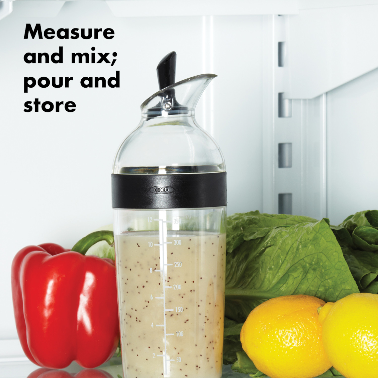 Salatdressing - Shaker - schwarz