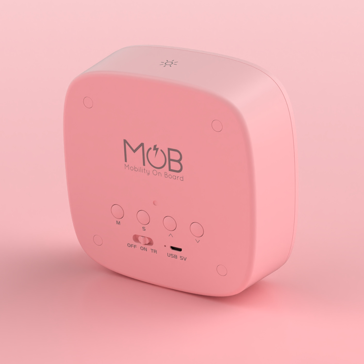 BILLY CLOCK AND LIGHT - PINK