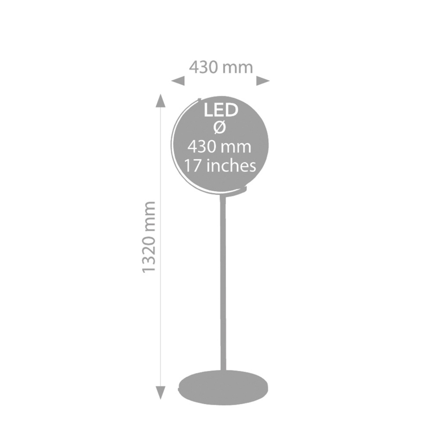 Standglobus 43cm, 2 Achsen, Sojus Light
