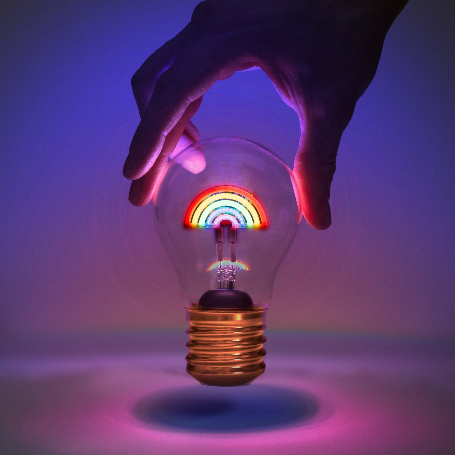 Kabellose LED Glühbirne Regenbogen