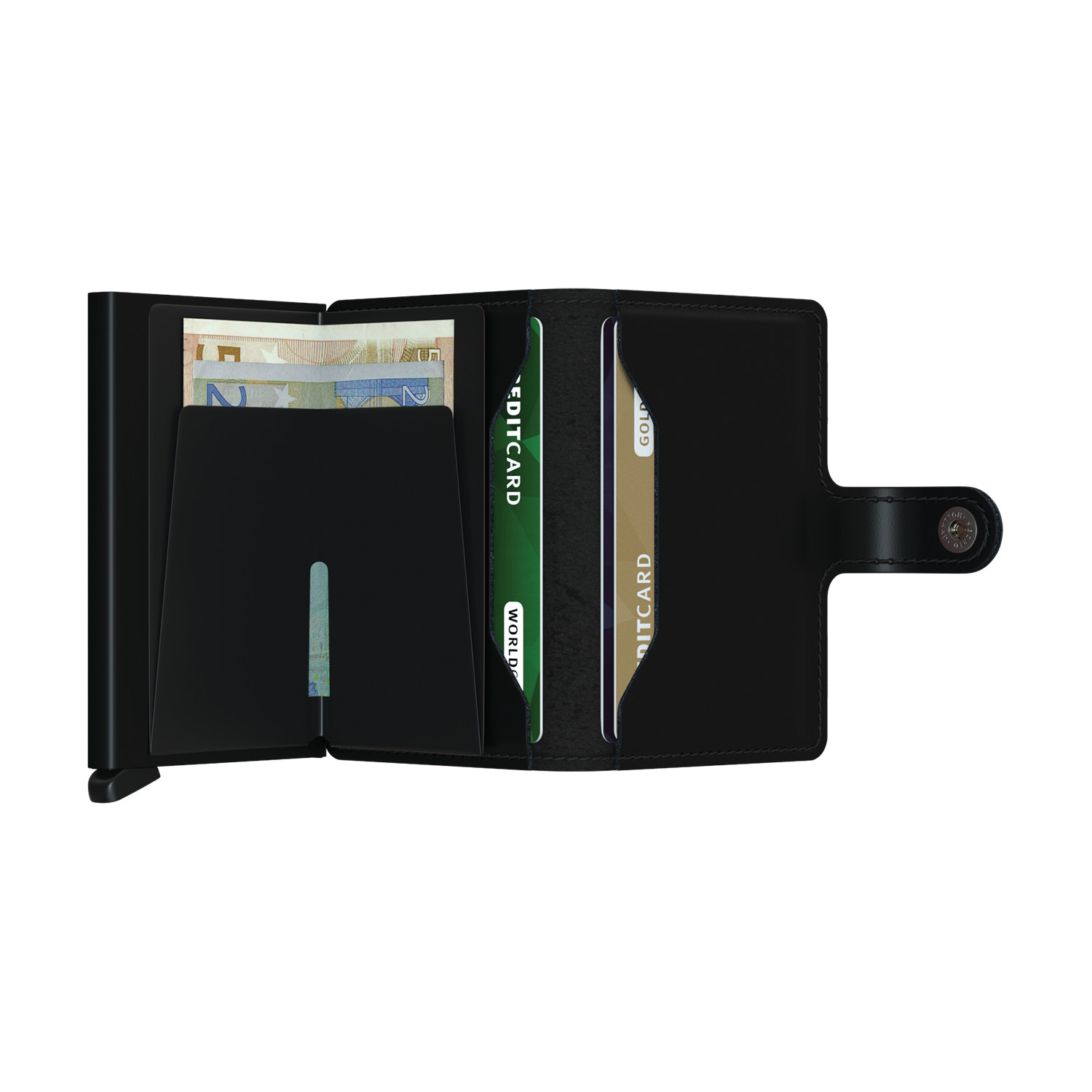 Miniwallet Portmonee - matt schwarz