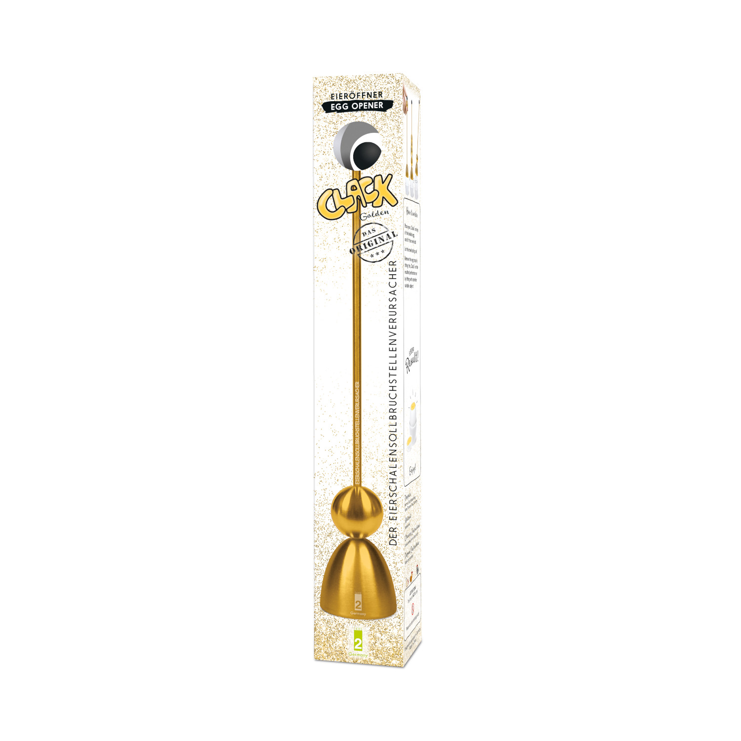 Eieröffner Clack Jubiläum - Gold/ Schwarz