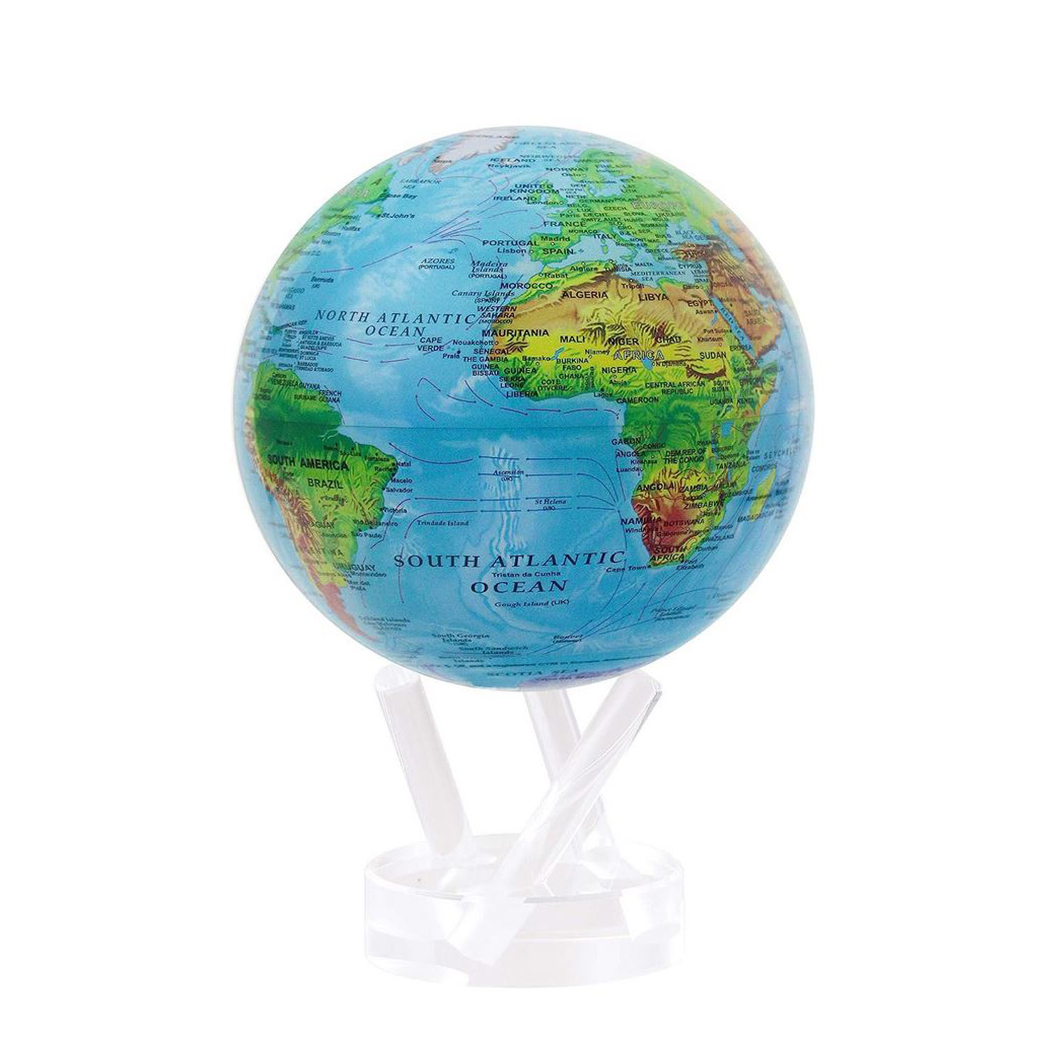 Mova Globe 6" (15,3 cm)  - Reliefkarte, blau