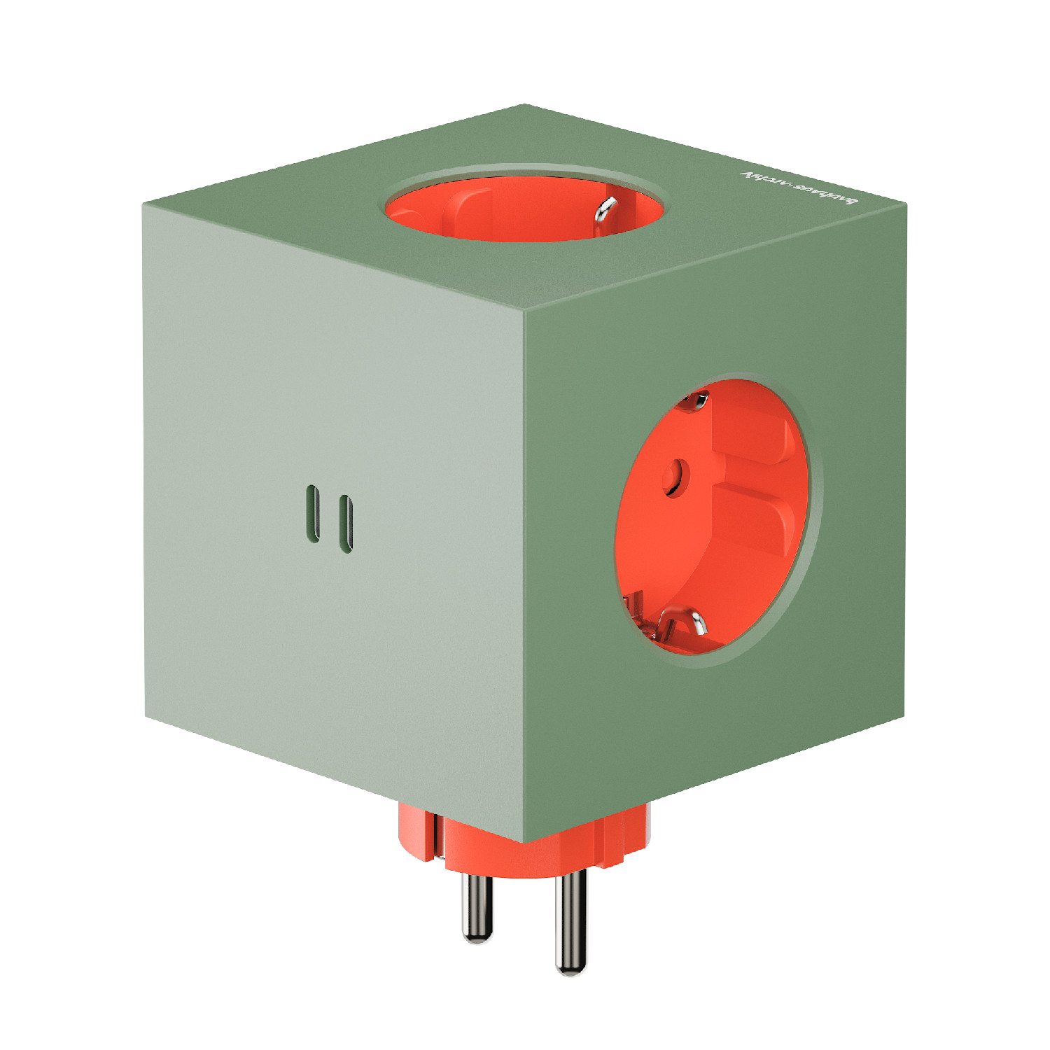 Steckdosenwürfel AVOLT Square 2 Bauhaus Limited - Grün Orange