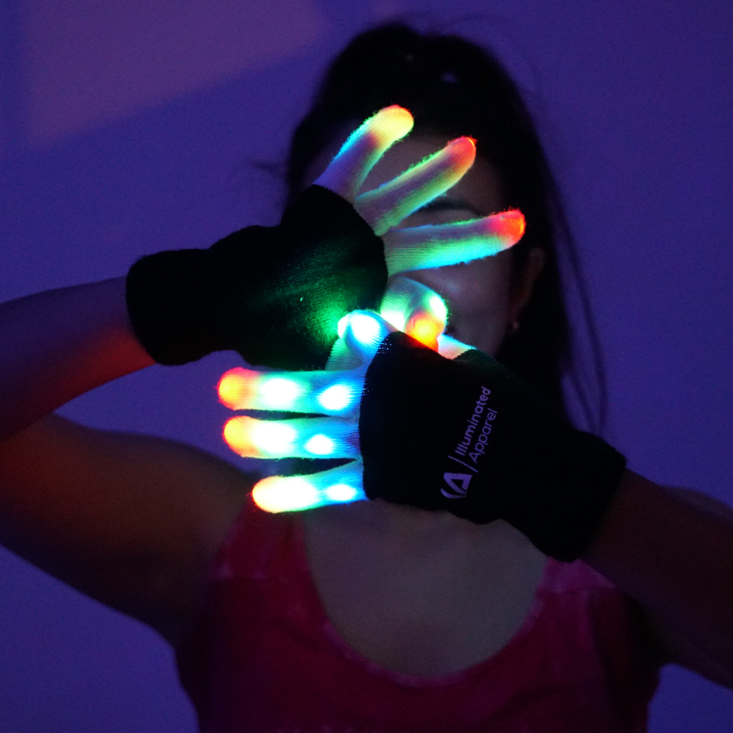 LED Light Up Gloves Small 8-12 Years