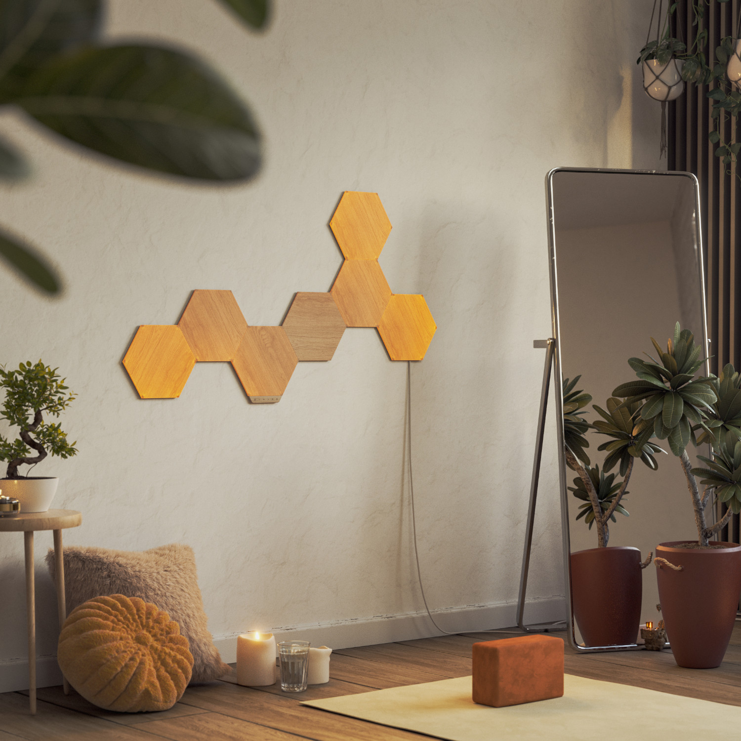 Nanoleaf Elements Wood Look Hexagons Starter Kit