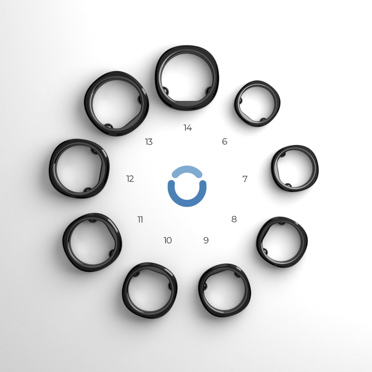 RINGCONN Smarter Ring Gr. 6 schwarz