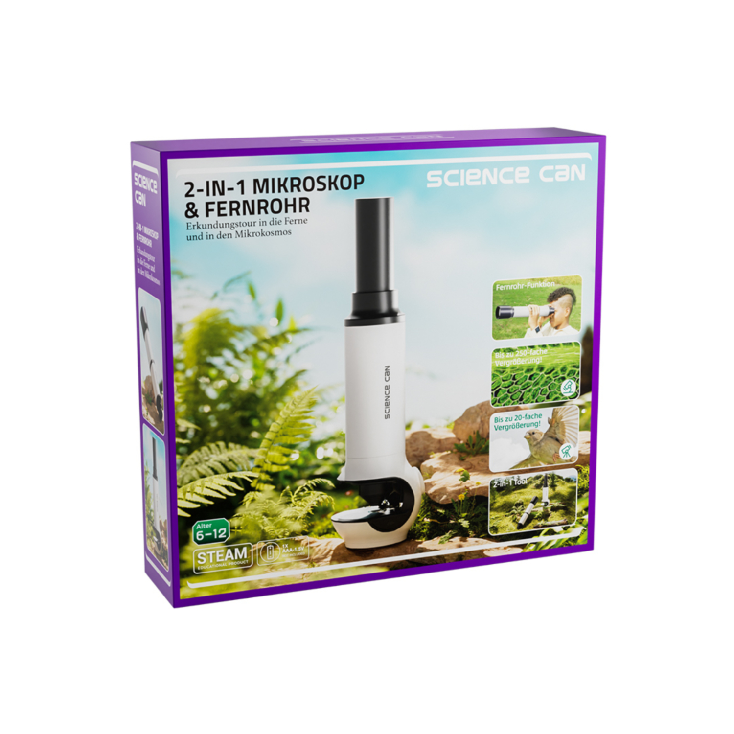 2-in-1 Mikroskop & Fernrohr / 2-in-1 Microscope