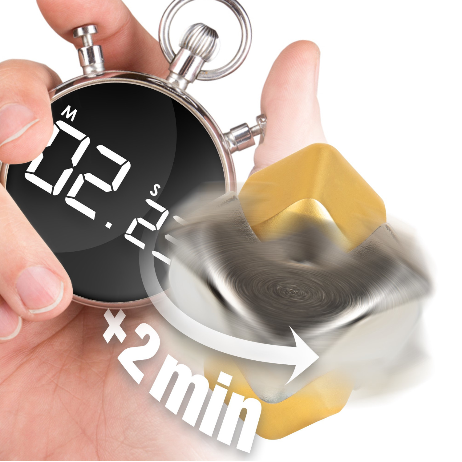 Fidget Spinner Cube - Silber-Gold