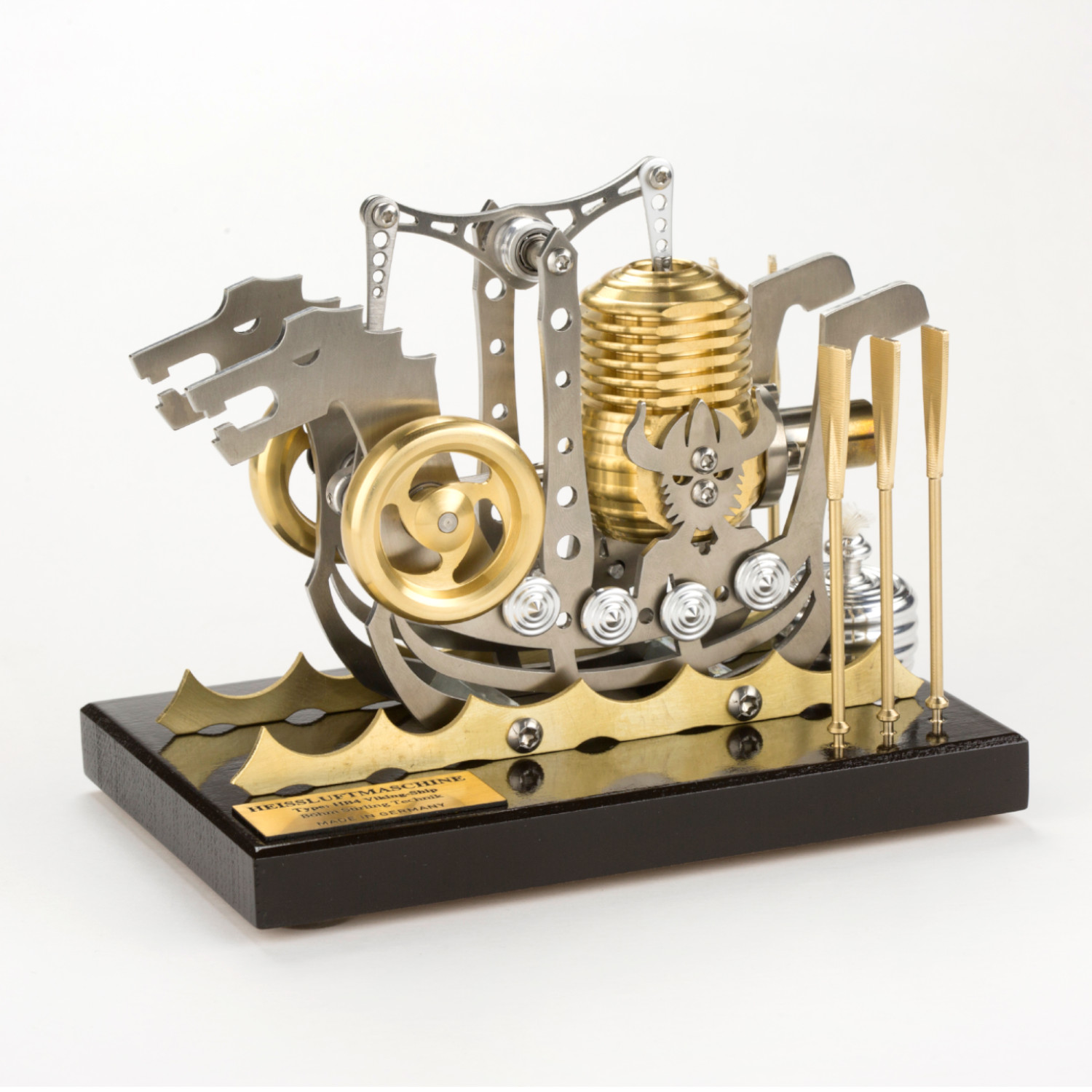 Stirlingmotor Viking Ship dunkel BHB4