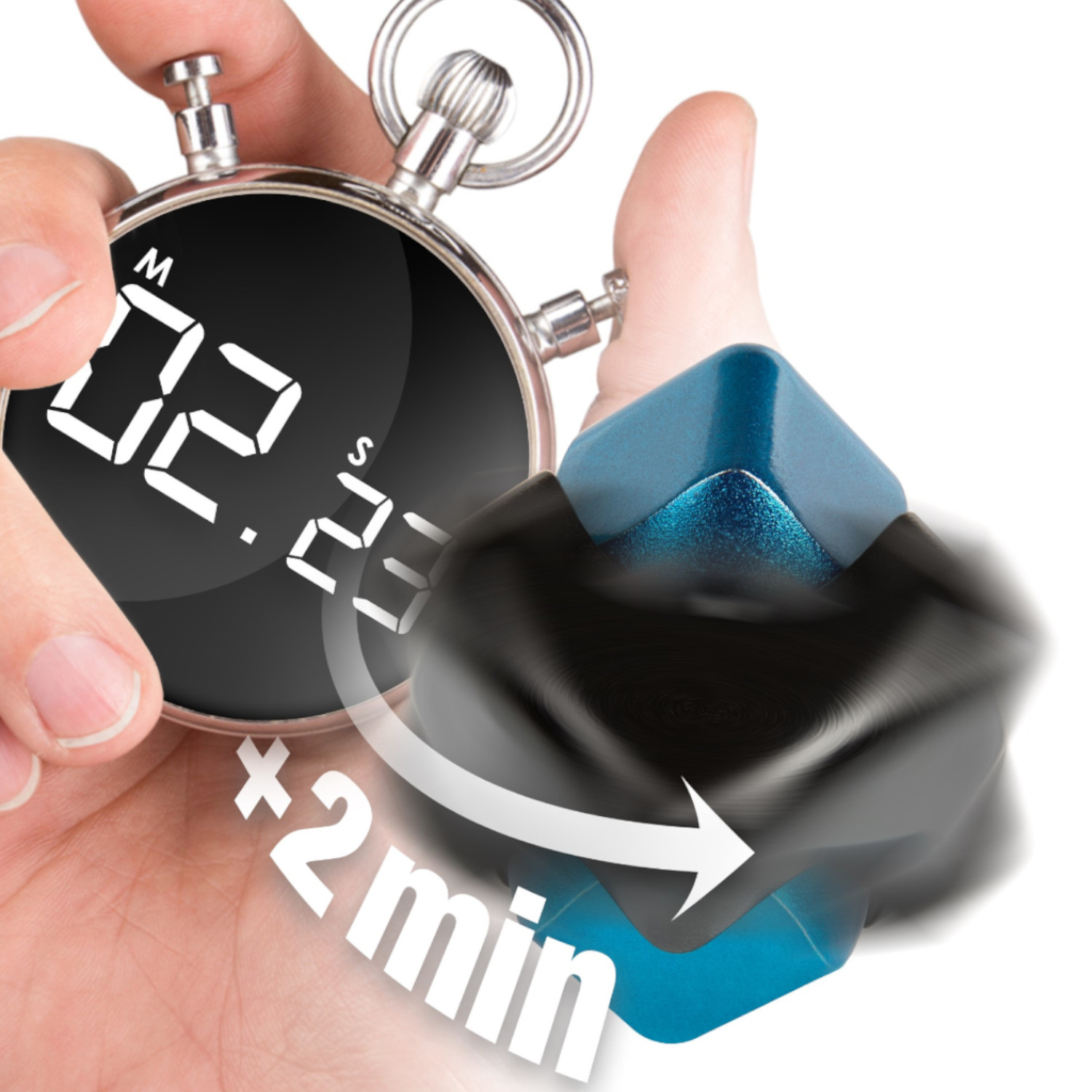 Fidget Spinner Cube - Schwarz-Blau