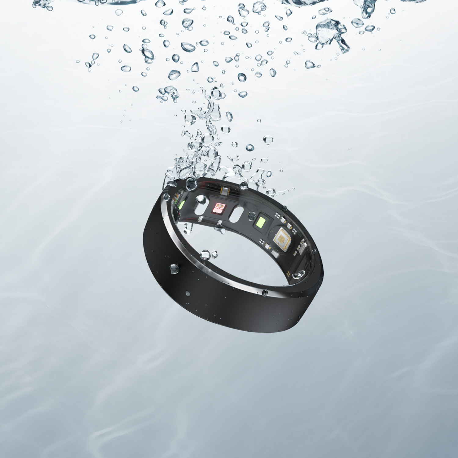 RINGCONN Smarter Ring Gr. 6 schwarz