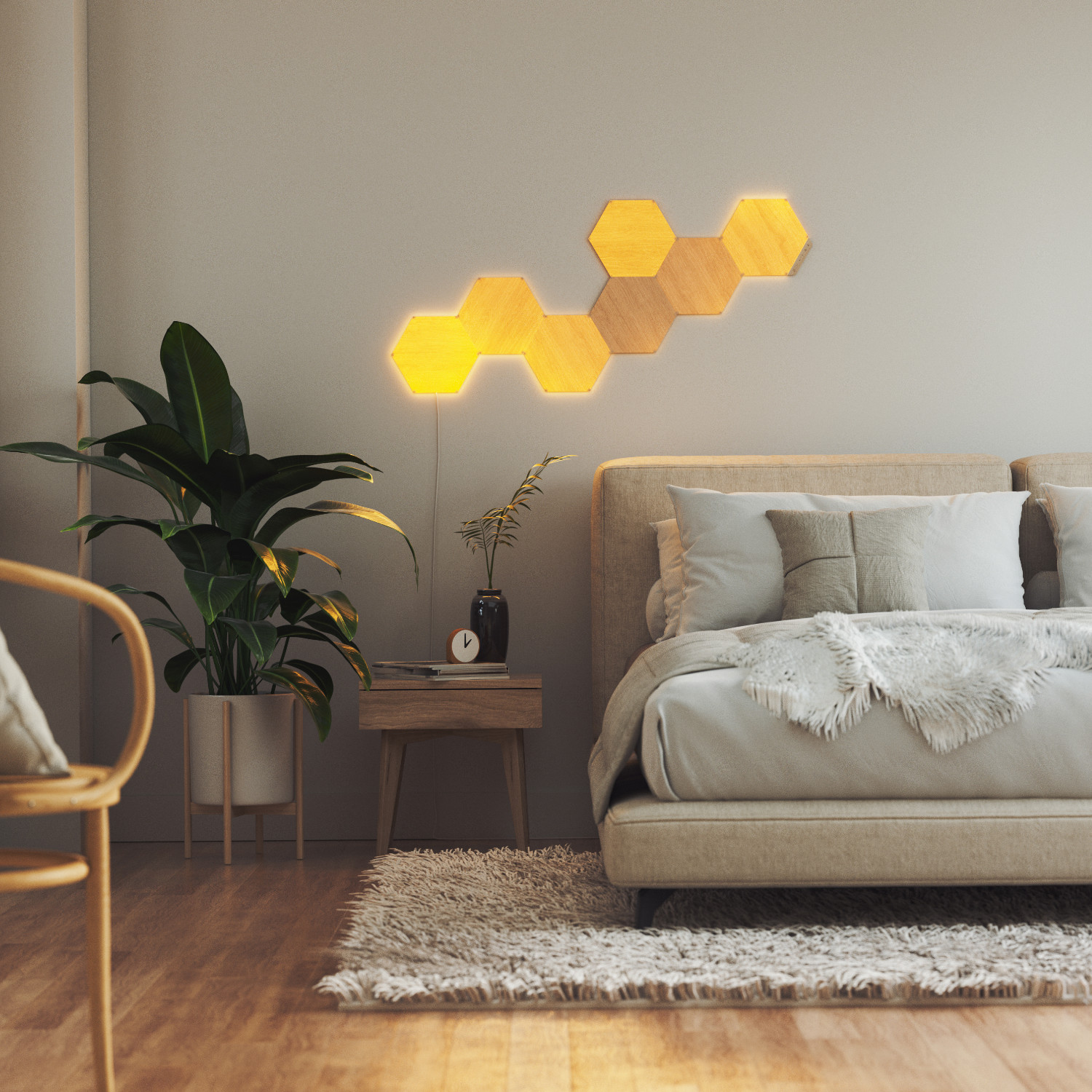 Nanoleaf Elements Wood Look Hexagons Starter Kit
