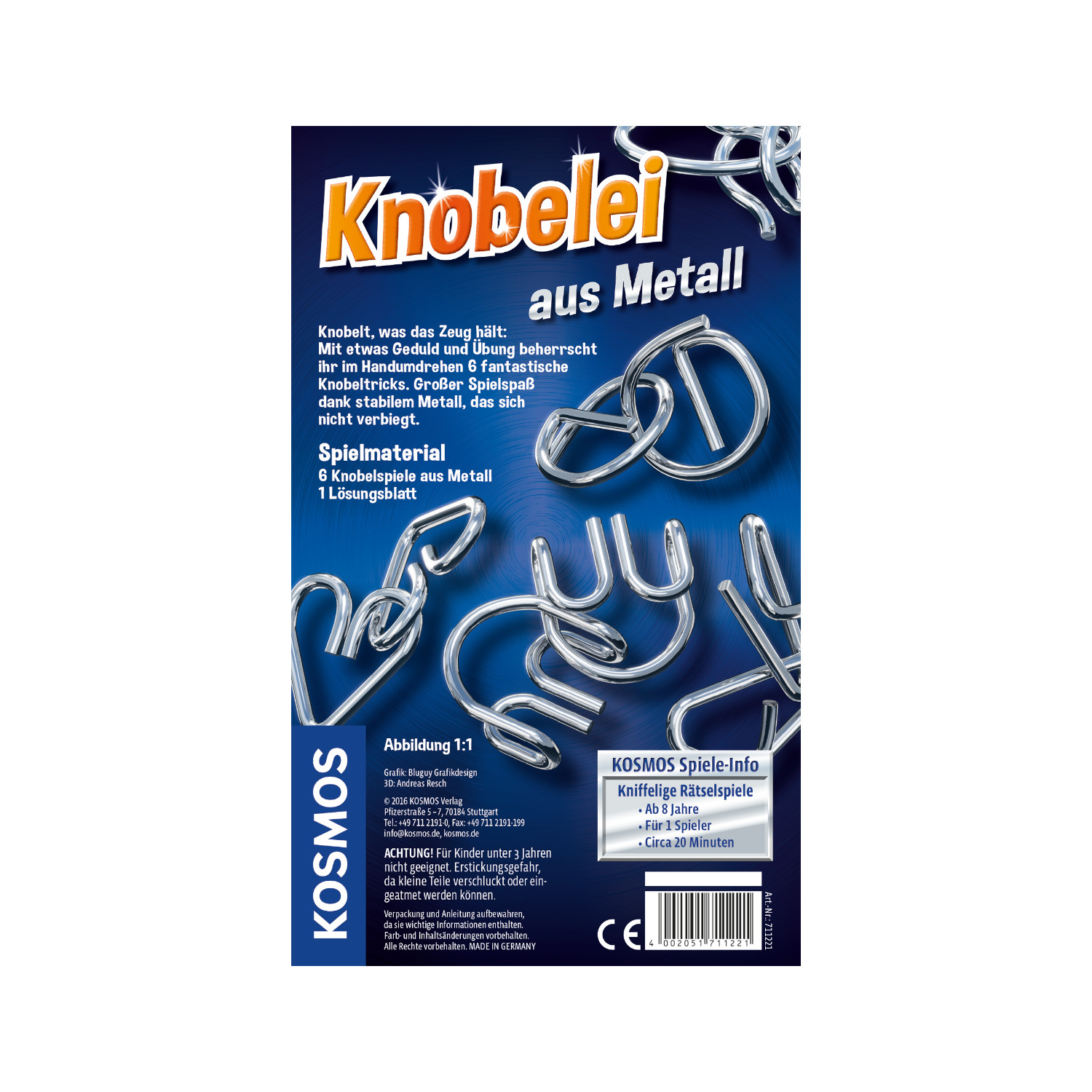 Knobelei aus Metall   (Mitbringspiel)