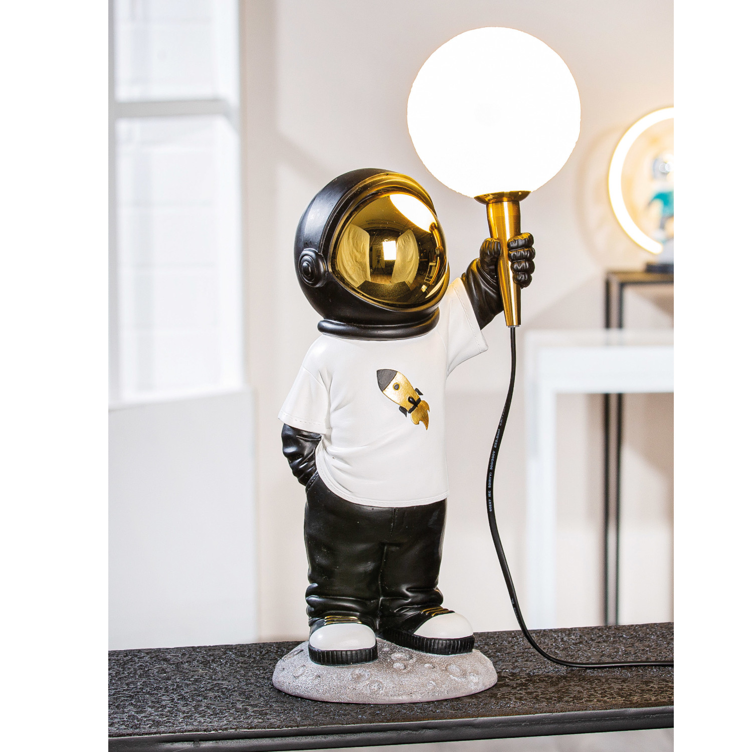 Tischleuchte (LED), Astronaut, Apollo, weiß