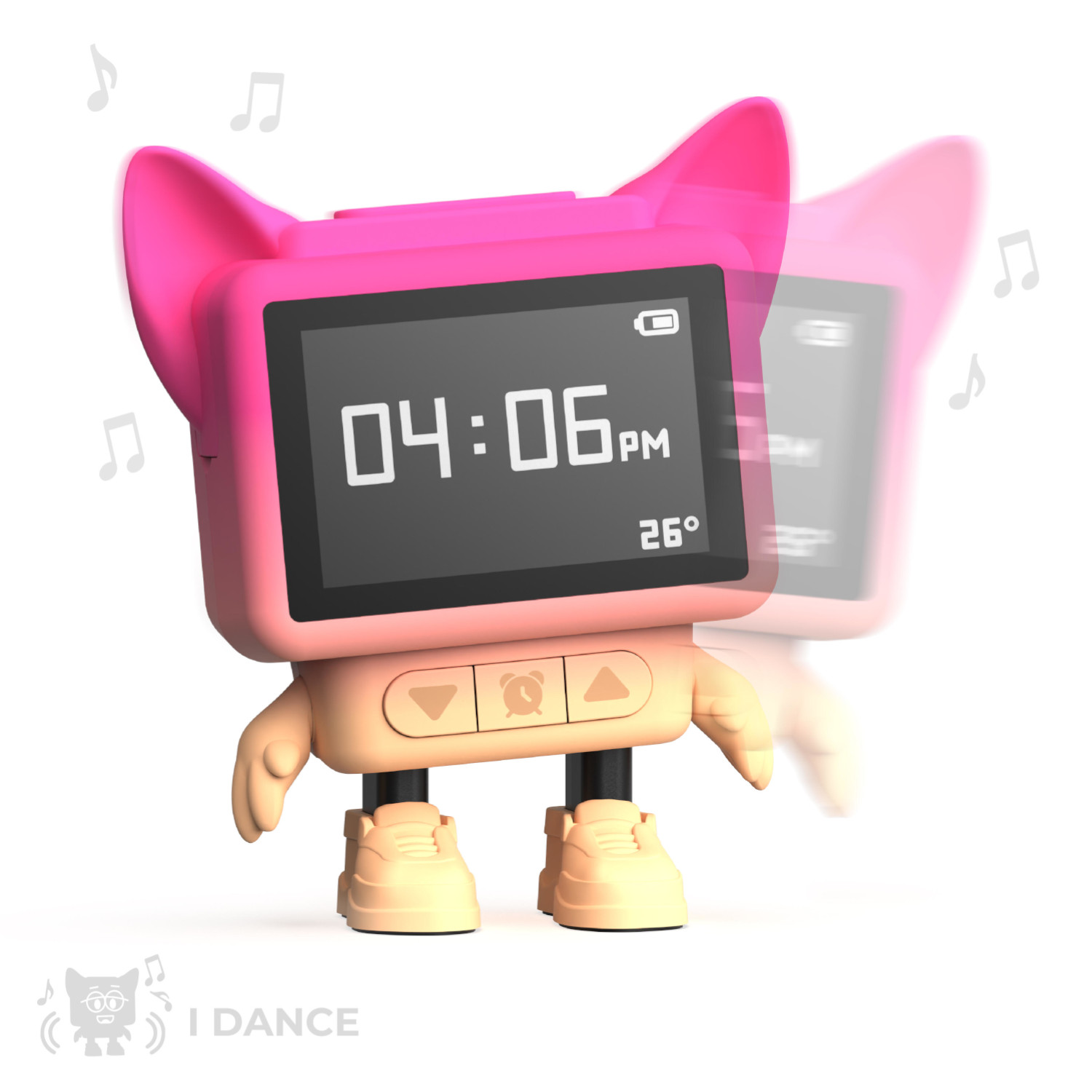 Wecker DANCING CLOCK - Pink