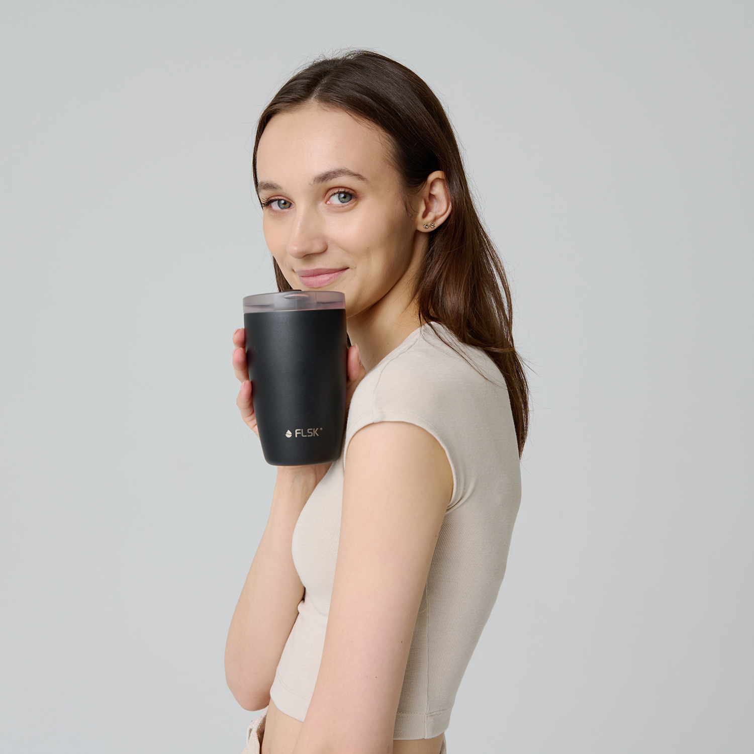 FLSK Kaffebecher 500ml schwarz