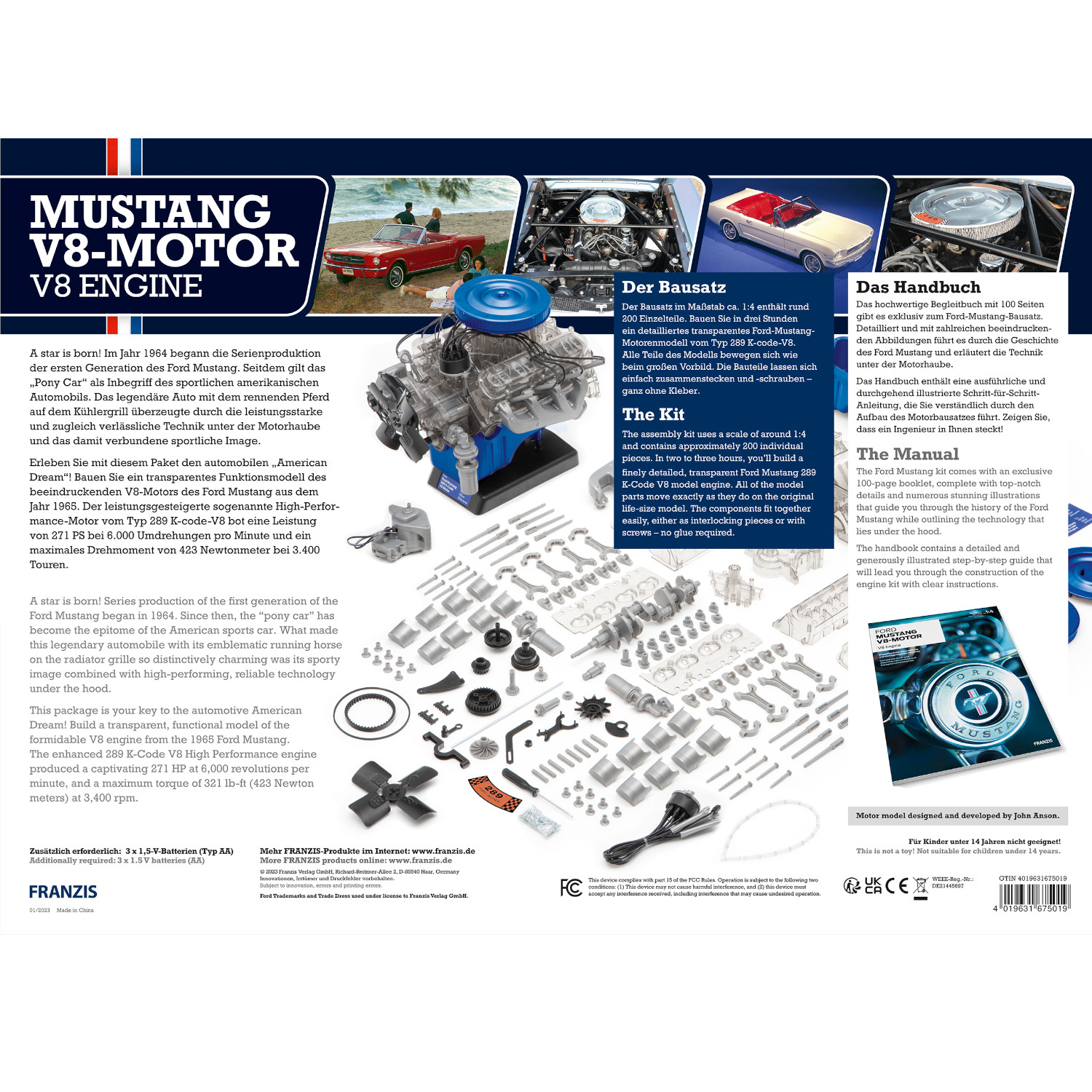 Motorbausatz - Ford Mustang V-8 Motor