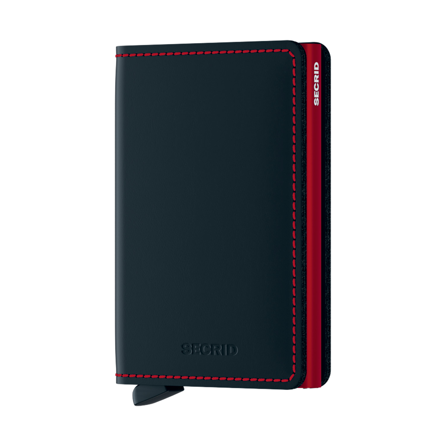 Slimwallet Portmonee - matt schwarz & rot