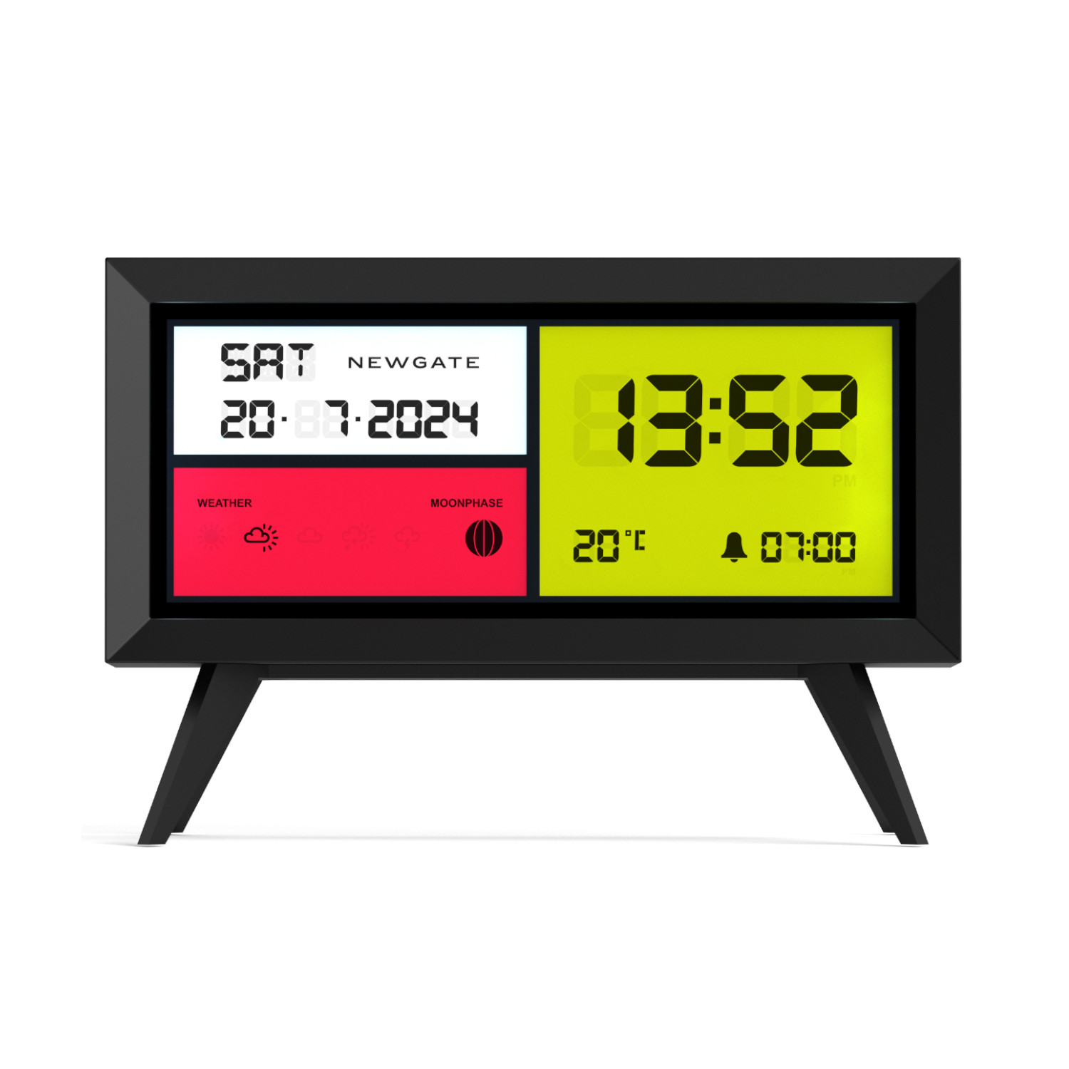Newgate Spectronoma LCD-Uhr - Schwarz