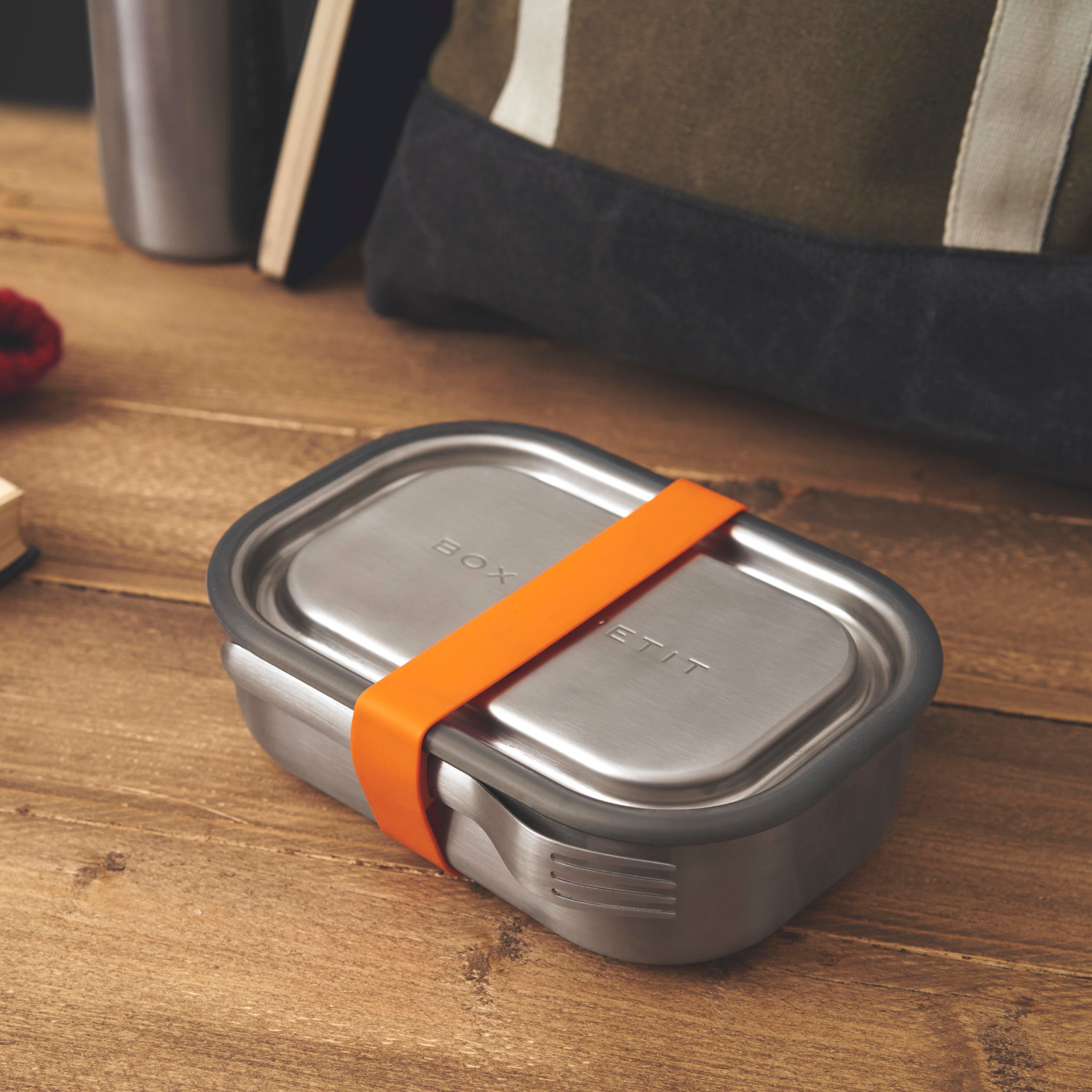 Edelstahl Lunch Box, Orange, 1000 ml 