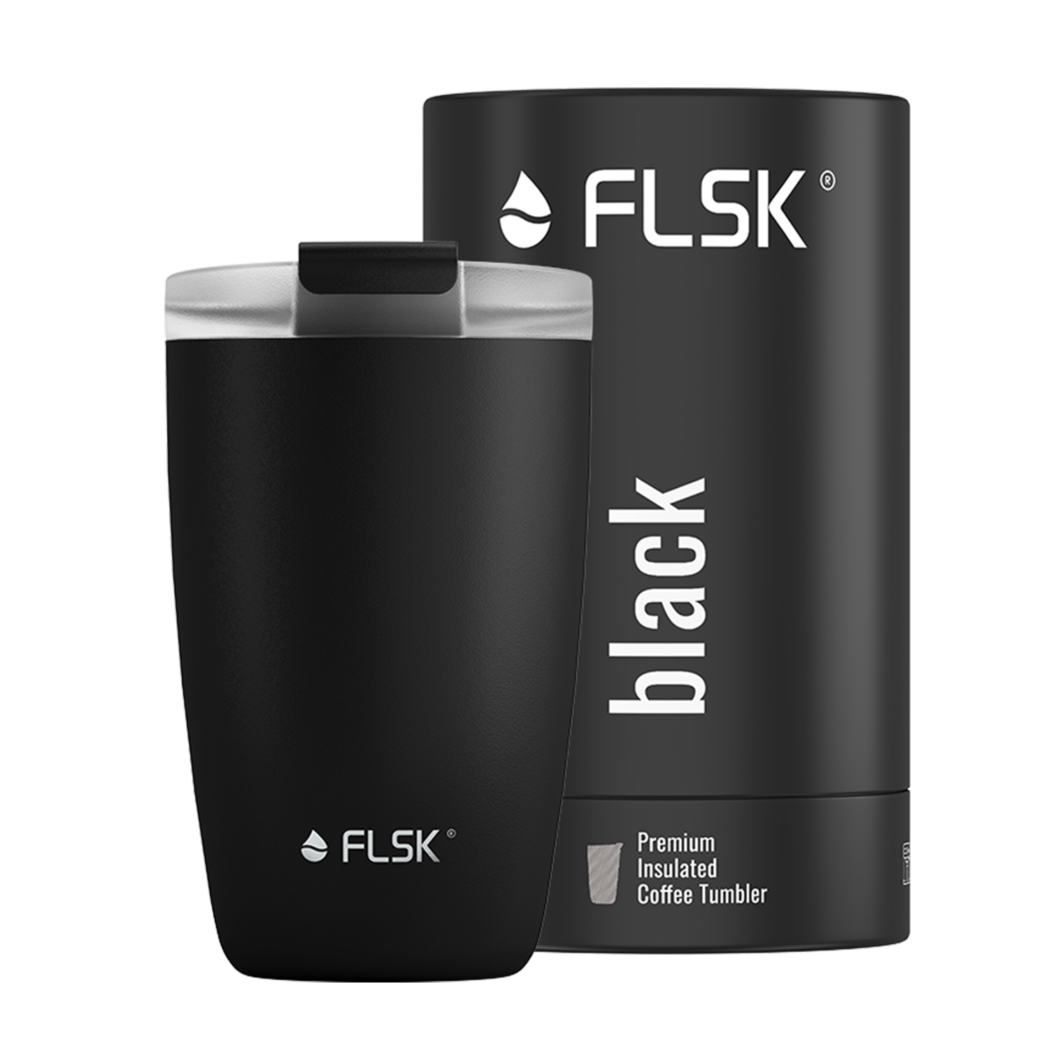 FLSK Kaffebecher 500ml schwarz