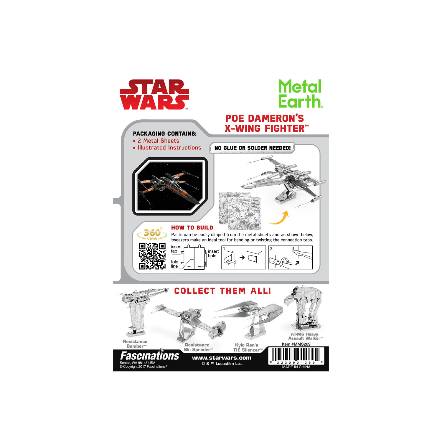 Metal Earth Star Wars - PD X-Wing Fighter